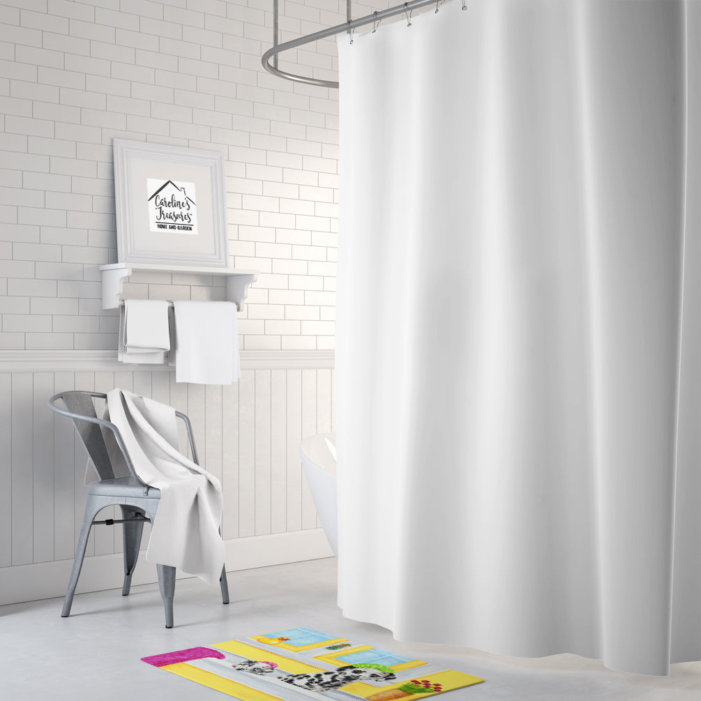 Bath Day Dalmatian Memory Foam Kitchen Mat Machine Washable Anti-Fatigue Cushion Comfort Bath or Kitchen Rug