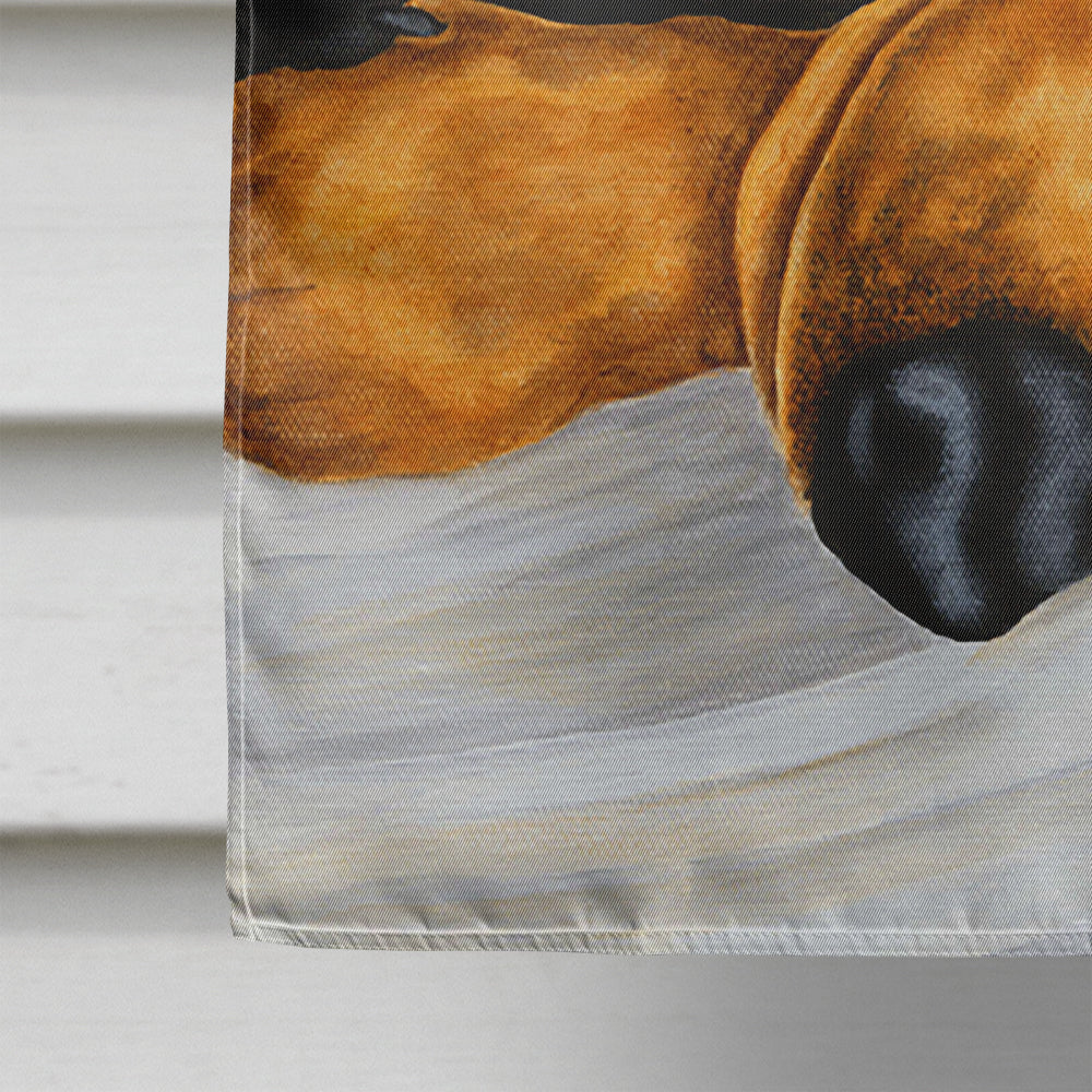Dachshund Snuggles House Flag 28x40 Porch Sleeve Pole Decorative Outside Yard Banner Artwork Wall Hanging, Polyester