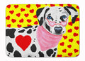 Hearts and Dalmatian Memory Foam Kitchen Mat Machine Washable Anti-Fatigue Cushion Comfort Bath or Kitchen Rug
