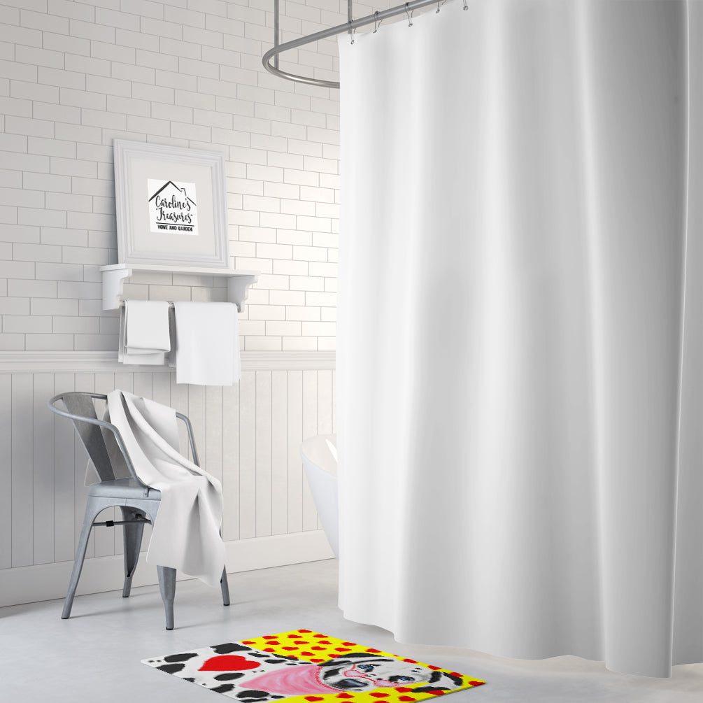 Hearts and Dalmatian Memory Foam Kitchen Mat Machine Washable Anti-Fatigue Cushion Comfort Bath or Kitchen Rug