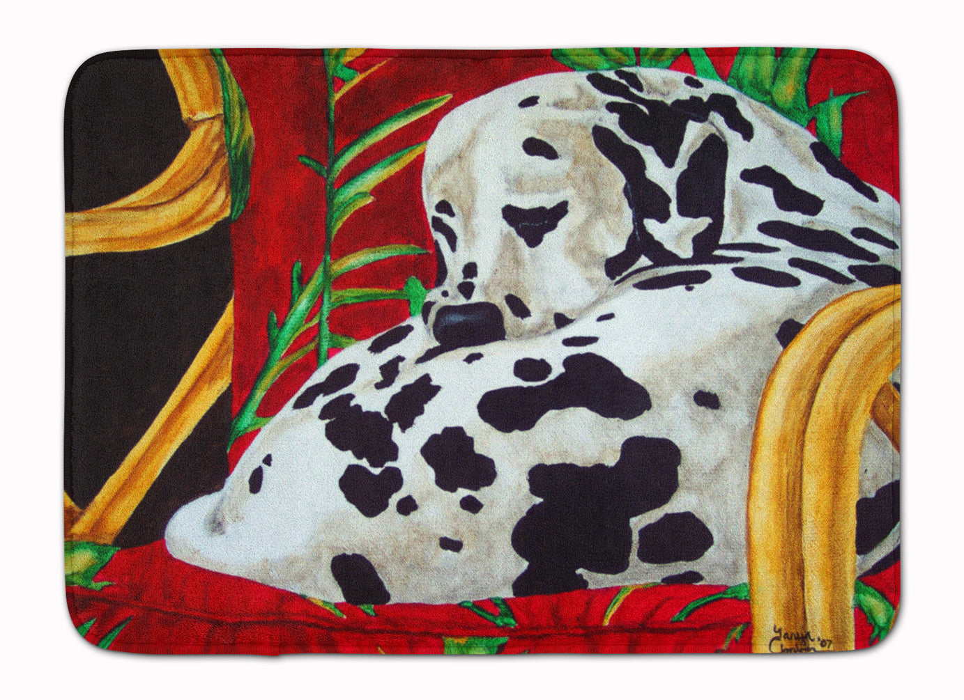 Sunday Nap Dalmatian Memory Foam Kitchen Mat Machine Washable Anti-Fatigue Cushion Comfort Bath or Kitchen Rug