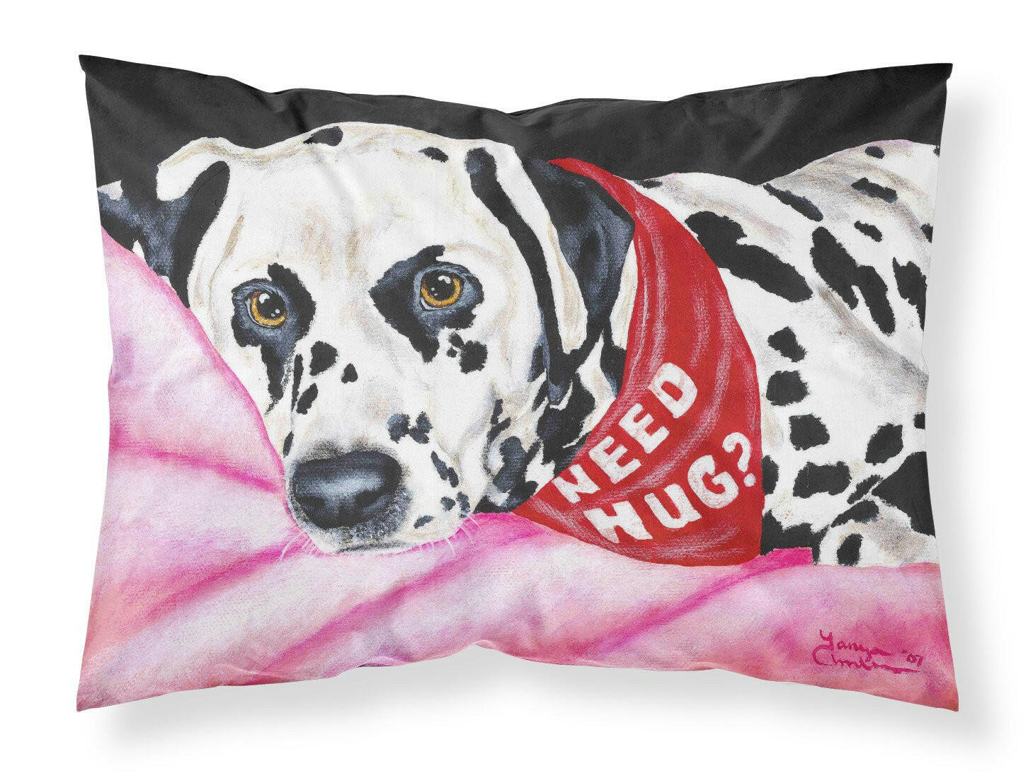 Need a Hug Dalmatian Standard Pillowcase Lightweight Super Soft Easy Care Decorative Artwork Pillowcase, Standard