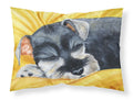 Snoozing Schnauzer Standard Pillowcase Lightweight Super Soft Easy Care Decorative Artwork Pillowcase, Standard