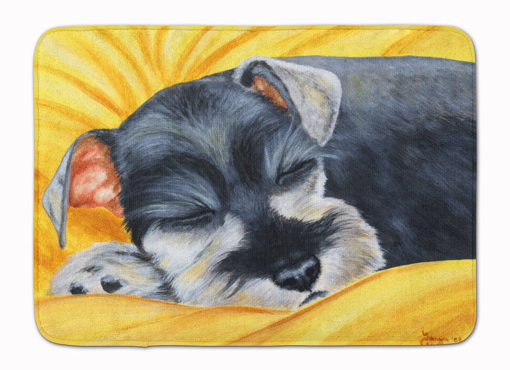 Snoozing Schnauzer Memory Foam Kitchen Mat Machine Washable Anti-Fatigue Cushion Comfort Bath or Kitchen Rug