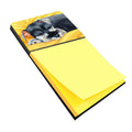 Snoozing Schnauzer Watercolor Sticky Note Holder Refillable Dispenser Desk Accessory 3x3 Pad Gift