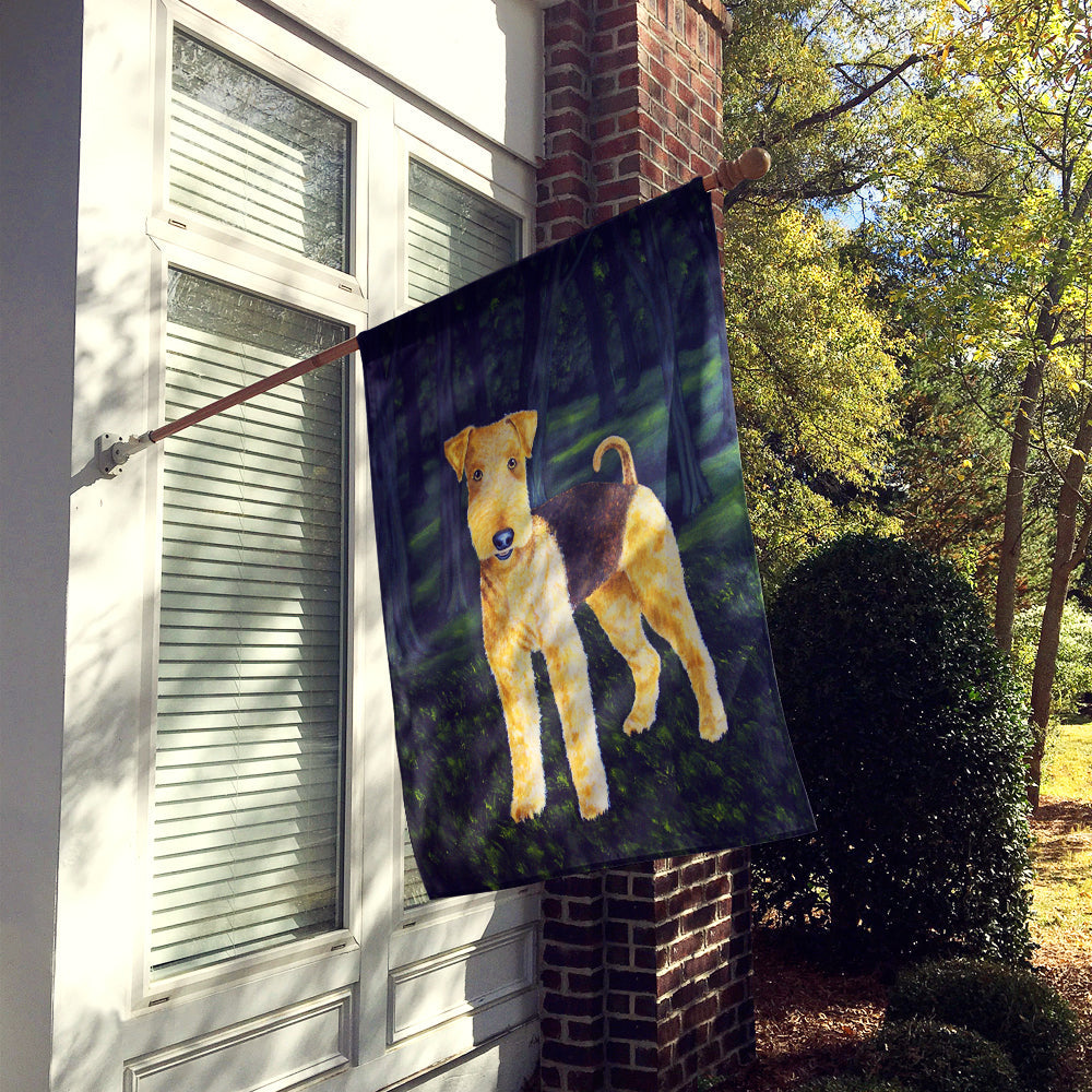 Delta Airedale Terrier House Flag 28x40 Porch Sleeve Pole Decorative Outside Yard Banner Artwork Wall Hanging, Polyester