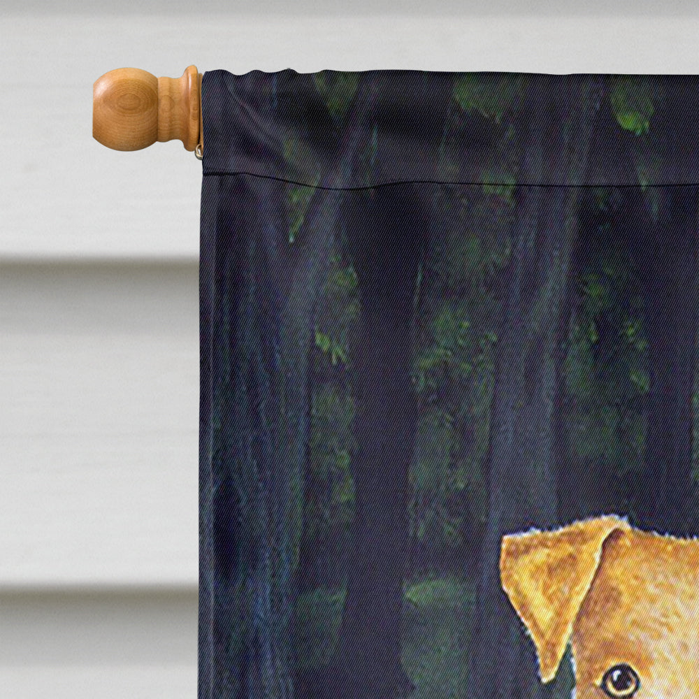 Delta Airedale Terrier House Flag 28x40 Porch Sleeve Pole Decorative Outside Yard Banner Artwork Wall Hanging, Polyester