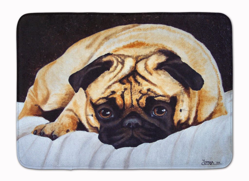 Fred the Pug Memory Foam Kitchen Mat Machine Washable Anti-Fatigue Cushion Comfort Bath or Kitchen Rug