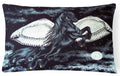 Black Flying Horse Decorative Throw Pillow 12x16 Indoor Outdoor Accent Cushion, Fabric Cover with Insert for Sofa, Bed, Porch & Living Room