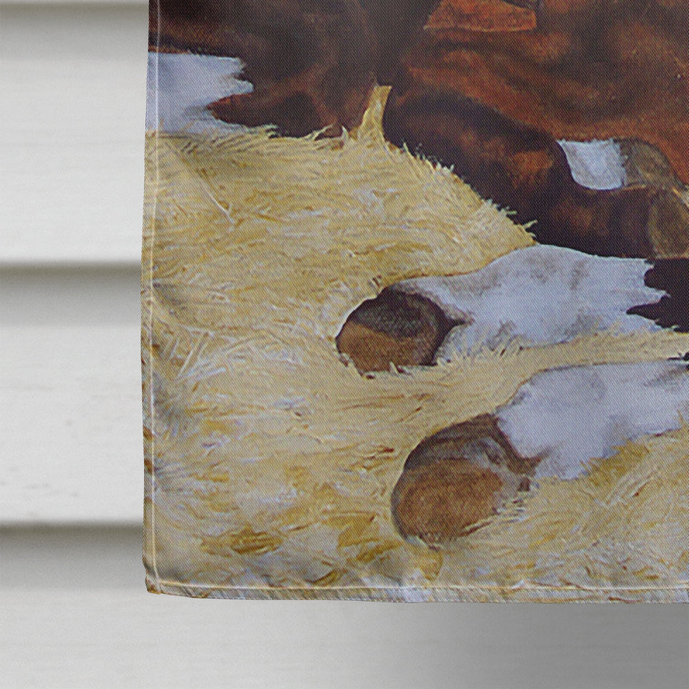 Bay Mare Foal Horse House Flag 28x40 Porch Sleeve Pole Decorative Outside Yard Banner Artwork Wall Hanging, Polyester