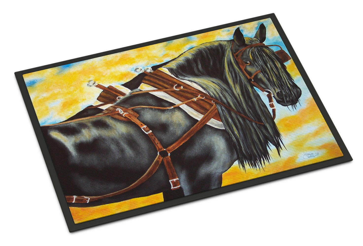 Day's End Horse Doormat Indoor Outdoor 18H X 27W Front Door Mat Rugs for Entryway, Non Slip Washable