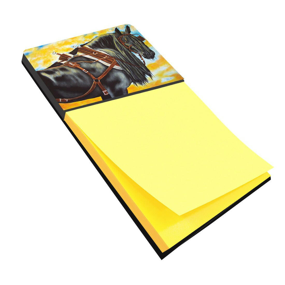 Day's End Horse Watercolor Sticky Note Holder Refillable Dispenser Desk Accessory 3x3 Pad Gift