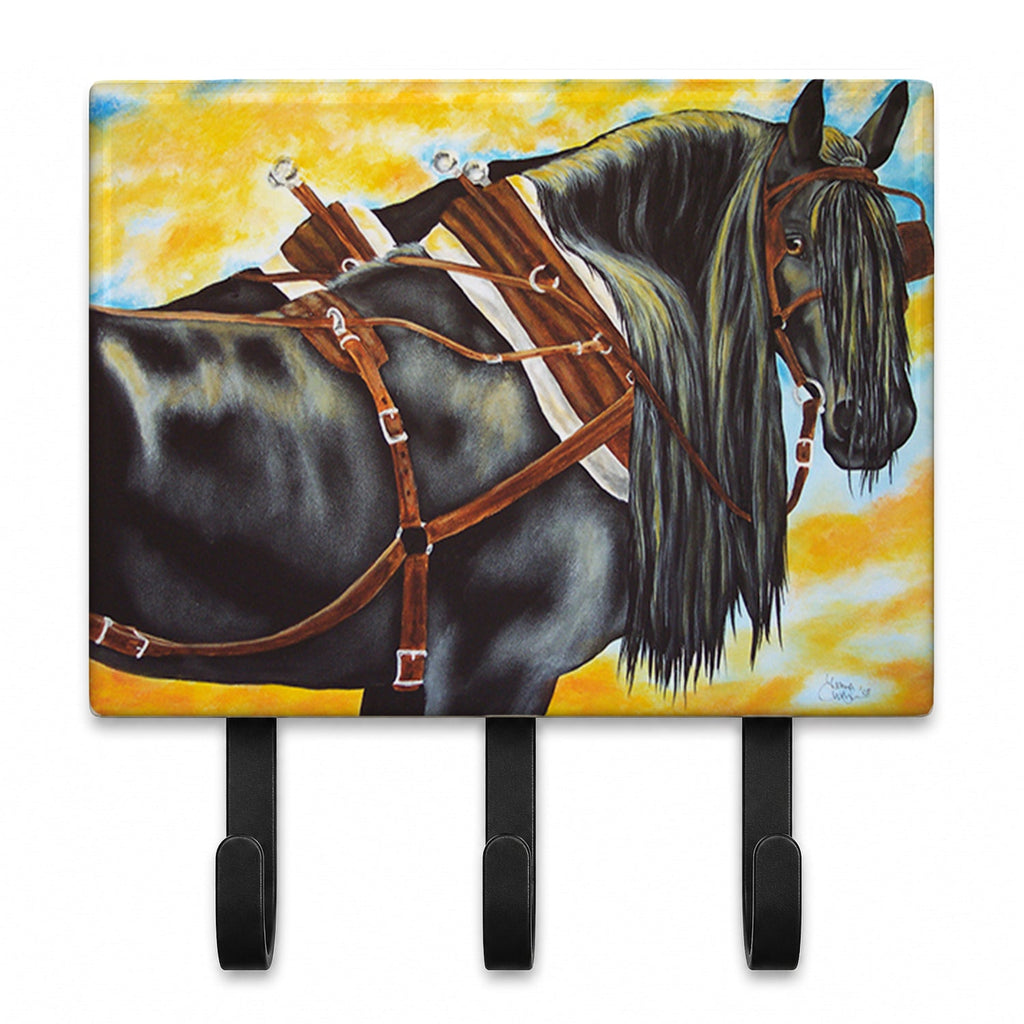 Day's End Horse Leash or Key Holder Wall Hooks, Coat Rack Wall Mount, for Hanging Keys, Towels, Aprons, Leashes