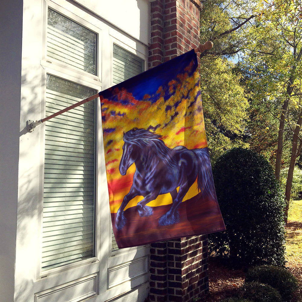 Desert Wind Horse House Flag 28x40 Porch Sleeve Pole Decorative Outside Yard Banner Artwork Wall Hanging, Polyester