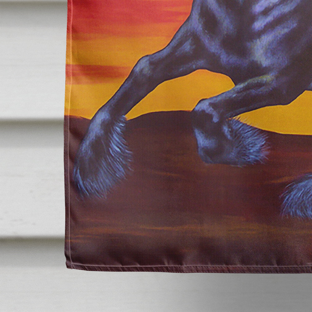 Desert Wind Horse House Flag 28x40 Porch Sleeve Pole Decorative Outside Yard Banner Artwork Wall Hanging, Polyester