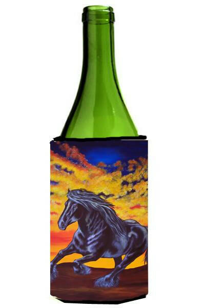 Desert Wind Horse Wine Bottle Hugger Gift Sleeve for Standard 750 ml Bottles, Insulated Reusable Also Fits Mini Shot & Pint Bottles