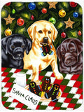 Santa's Helpers in Christmas Stockings Labrador Mouse Pad, Heat Resistant Trivet Hot Pad , Non Slip Rubber Desk Mat, Kitchen Counter Protector, Home Office Decor Gift