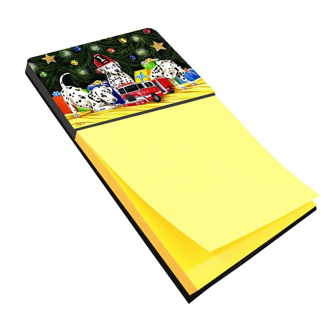 Christmas Favorite Gift Dalmatian Watercolor Sticky Note Holder Refillable Dispenser Desk Accessory 3x3 Pad Gift
