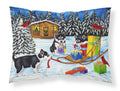 Christmas Mush Siberian Husky Standard Pillowcase Lightweight Super Soft Easy Care Decorative Artwork Pillowcase, Standard