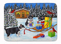 Christmas Mush Siberian Husky Memory Foam Kitchen Mat Machine Washable Anti-Fatigue Cushion Comfort Bath or Kitchen Rug