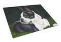 Boston Terrier Beauty Cutting Board Tempered Glass Kitchen Cutting Surface, Heat Resistant Chopping, Non-Slip Feet, Food Prep & Serving