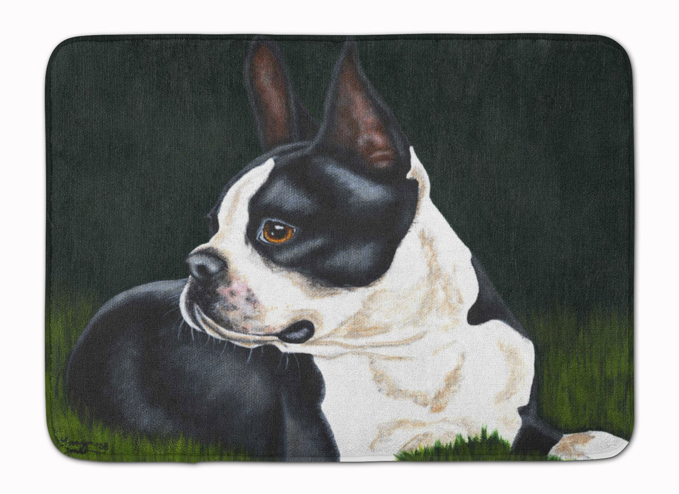 Boston Terrier Beauty Memory Foam Kitchen Mat Machine Washable Anti-Fatigue Cushion Comfort Bath or Kitchen Rug