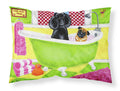 Tub for Two with Poodle and Pug Standard Pillowcase Lightweight Super Soft Easy Care Decorative Artwork Pillowcase, Standard
