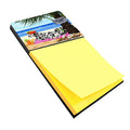Hot Spot Cove Beach Dalmatian Watercolor Sticky Note Holder Refillable Dispenser Desk Accessory 3x3 Pad Gift