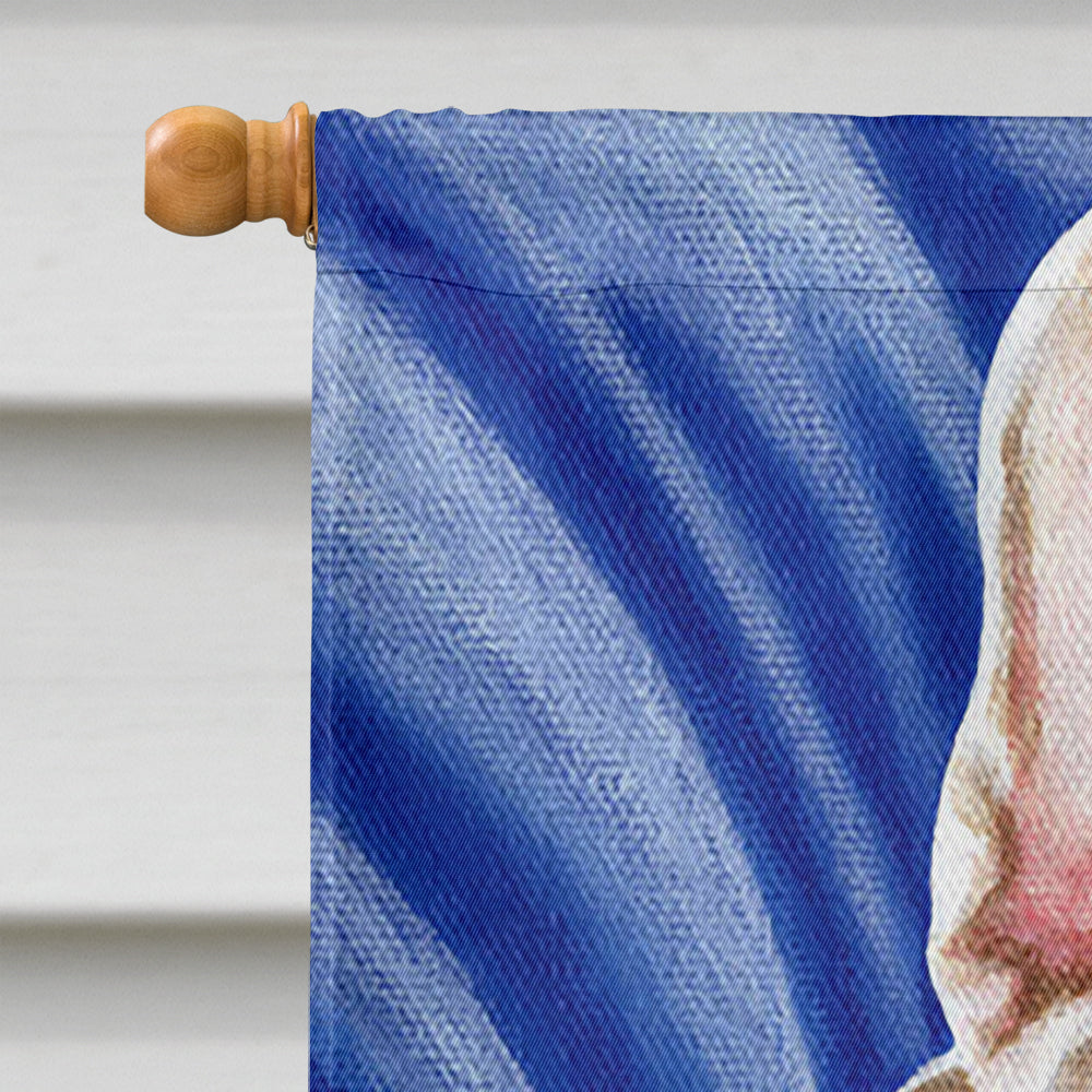 Diamond in Blue French Bulldog House Flag 28x40 Porch Sleeve Pole Decorative Outside Yard Banner Artwork Wall Hanging, Polyester