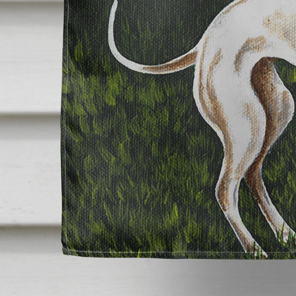 Rose Garden Frolick Greyhounds House Flag 28x40 Porch Sleeve Pole Decorative Outside Yard Banner Artwork Wall Hanging, Polyester