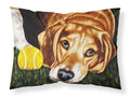 Have Ball Will Travel Beagle Standard Pillowcase Lightweight Super Soft Easy Care Decorative Artwork Pillowcase, Standard
