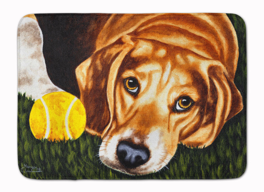 Have Ball Will Travel Beagle Memory Foam Kitchen Mat Machine Washable Anti-Fatigue Cushion Comfort Bath or Kitchen Rug