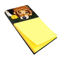 Have Ball Will Travel Beagle Watercolor Sticky Note Holder Refillable Dispenser Desk Accessory 3x3 Pad Gift