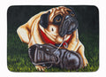Cluster Buster the Pug Memory Foam Kitchen Mat Machine Washable Anti-Fatigue Cushion Comfort Bath or Kitchen Rug