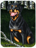 Backwoods Companion Rottweiler Cutting Board Tempered Glass Kitchen Cutting Surface, Heat Resistant Chopping, Non-Slip Feet, Food Prep & Serving