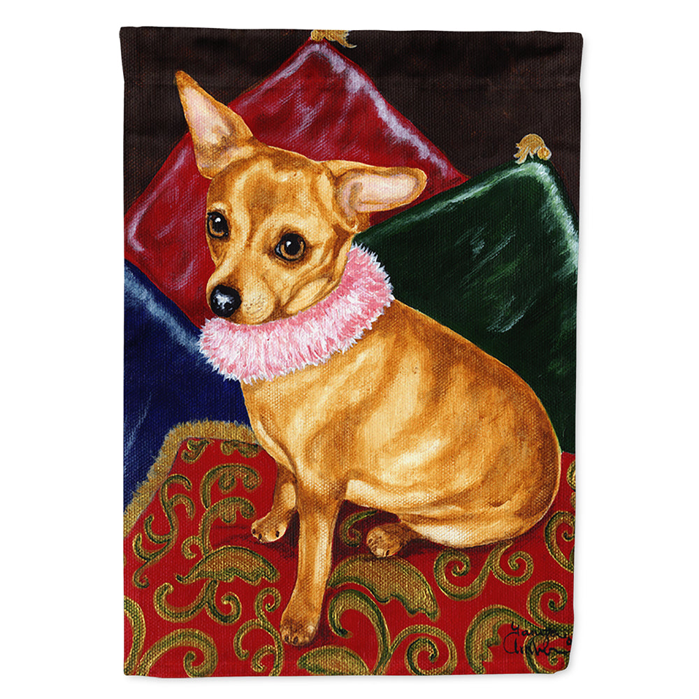 Pillow Princess Chihuahua House Flag 28x40 Porch Sleeve Pole Decorative Outside Yard Banner Artwork Wall Hanging, Polyester