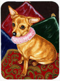Pillow Princess Chihuahua Cutting Board Tempered Glass Kitchen Cutting Surface, Heat Resistant Chopping, Non-Slip Feet, Food Prep & Serving