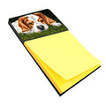 Cavalier Spaniel in the Grass Watercolor Sticky Note Holder Refillable Dispenser Desk Accessory 3x3 Pad Gift