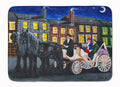 City Carriage Ride Horse Memory Foam Kitchen Mat Machine Washable Anti-Fatigue Cushion Comfort Bath or Kitchen Rug