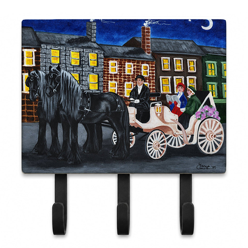 City Carriage Ride Horse Leash or Key Holder Wall Hooks, Coat Rack Wall Mount, for Hanging Keys, Towels, Aprons, Leashes
