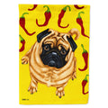Pick a Pepper Pug House Flag 28x40 Porch Sleeve Pole Decorative Outside Yard Banner Artwork Wall Hanging, Polyester