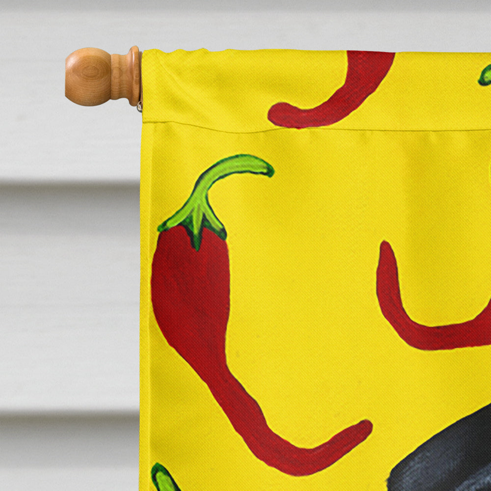Pick a Pepper Pug House Flag 28x40 Porch Sleeve Pole Decorative Outside Yard Banner Artwork Wall Hanging, Polyester