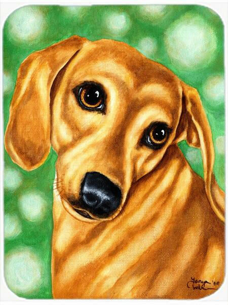 The Eyes Have It Dachshund Cutting Board Tempered Glass Kitchen Cutting Surface, Heat Resistant Chopping, Non-Slip Feet, Food Prep & Serving