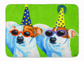 Party Animals Jack Russell Terriers Memory Foam Kitchen Mat Machine Washable Anti-Fatigue Cushion Comfort Bath or Kitchen Rug