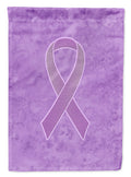 Lavender Ribbon for All Cancer Awareness House Flag 28x40 Porch Sleeve Pole Decorative Outside Yard Banner Artwork Wall Hanging, Polyester