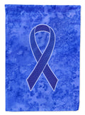 Dark Blue Ribbon for Colon Cancer Awareness House Flag 28x40 Porch Sleeve Pole Decorative Outside Yard Banner Artwork Wall Hanging, Polyester