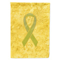 Yellow Ribbon for Sarcoma, Bone or Bladder Cancer Awareness House Flag 28x40 Porch Sleeve Pole Decorative Outside Yard Banner Artwork Wall Hanging, Polyester
