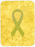 Yellow Ribbon for Sarcoma, Bone or Bladder Cancer Awareness Cutting Board Tempered Glass Kitchen Cutting Surface, Heat Resistant Chopping, Non-Slip Feet, Food Prep & Serving