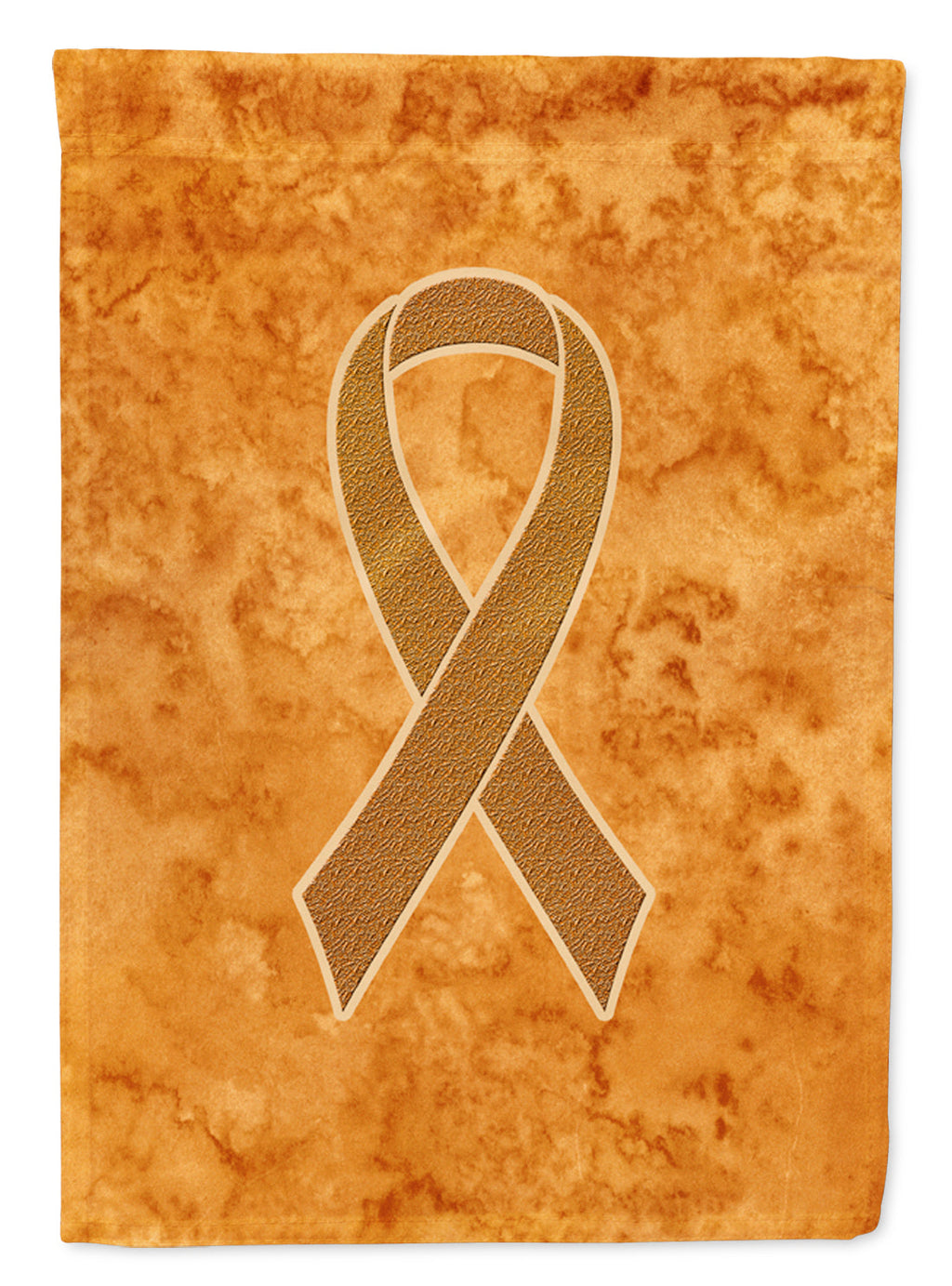 Orange Ribbon for Leukemia Awareness House Flag 28x40 Porch Sleeve Pole Decorative Outside Yard Banner Artwork Wall Hanging, Polyester