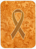 Orange Ribbon for Leukemia Awareness Cutting Board Tempered Glass Kitchen Cutting Surface, Heat Resistant Chopping, Non-Slip Feet, Food Prep & Serving